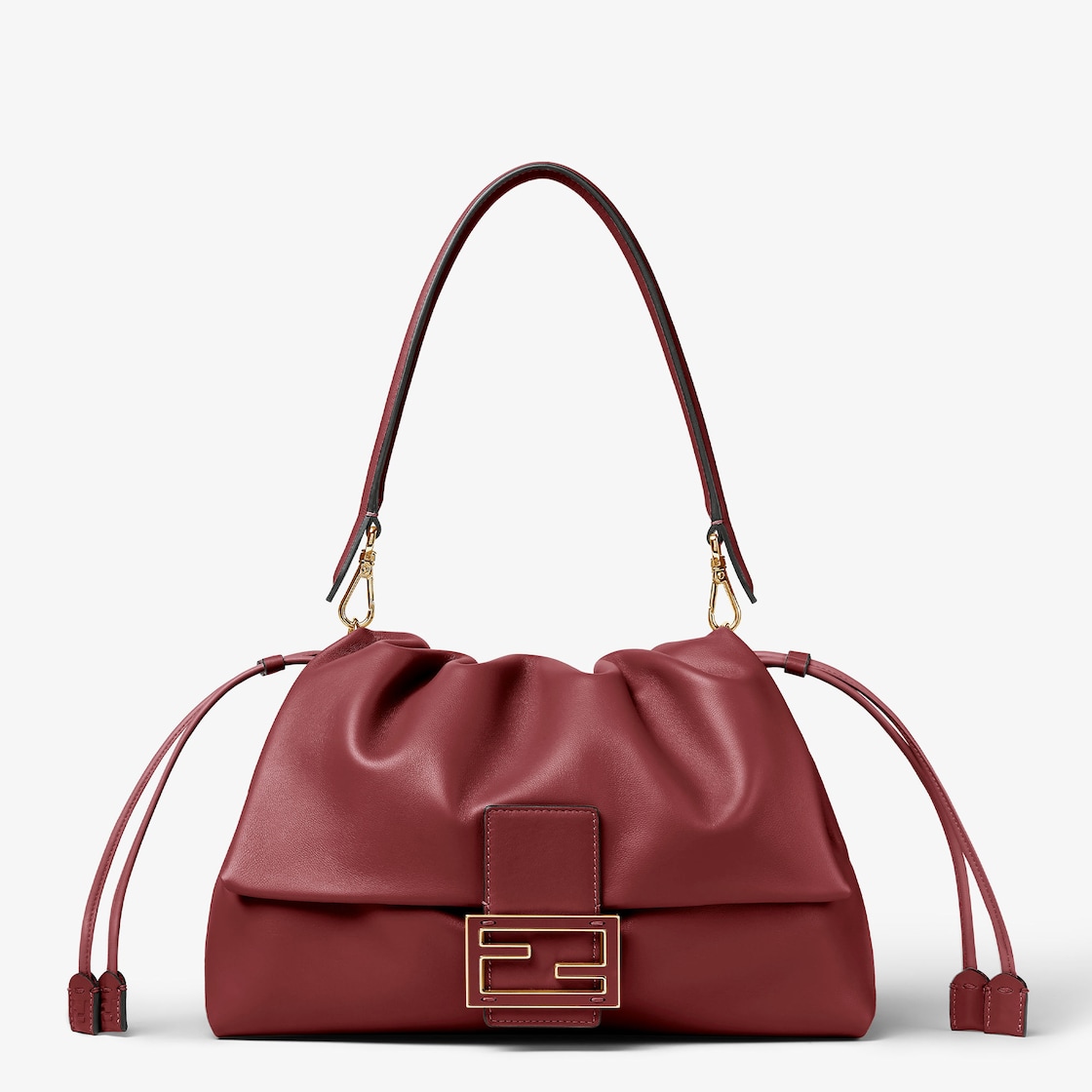 FENDI Mamma Baguette Large Burgundy nappa leather bag - Image 1